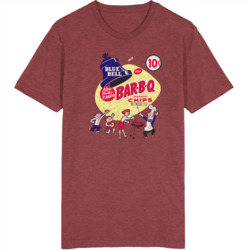 Blue Bell Bar-b-q Potato Chips New Smoky Flavored Distressed Vintage T Blue Bell Bar-b-q Potato Chips New Smoky Flavored Distressed Vintage T