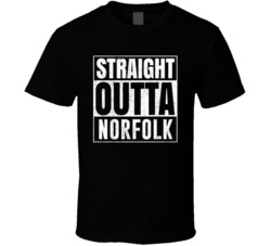Straight Outta Norfolk Virginia City Grunge Parody Cool T Shirt