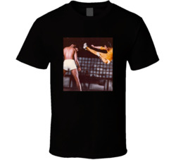 Bruce Lee Kick Kareem Abdul-jabbar 1972 Fight T Shirt Bruce Lee Kick Kareem Abdul-jabbar 1972 Fight T Shirt