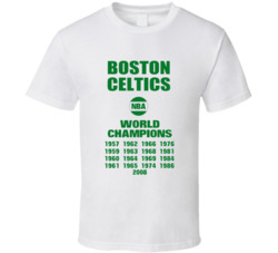 Boston Celtics World Champions T Shirt