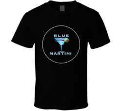 Blue Martini Restaurant Logo Fort Lauderdale T Shirt