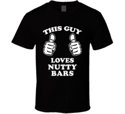 This Guy Loves Nutty Bars Fun Retro Favorite Food T Shirt