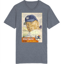 Mickey Mantle 1953 Retro Sports Baseball Collectors Card Fan Worn Look Mickey Mantle 1953 Retro Sports Baseball Collectors Card Fan Worn Look