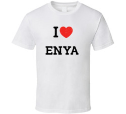 I Love Heart Enya First Name Worn Look T Shirt I Love Heart Enya First Name Worn Look T Shirt