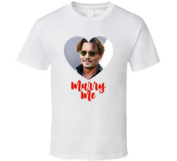 Johnny Depp Marry Me T Shirt Johnny Depp Marry Me T Shirt