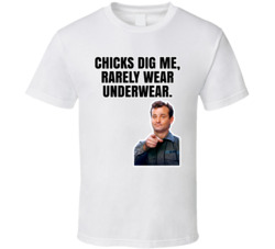 Chicks Dig Me Rarely Wear Underwear John Winger Stripes T Shirt Chicks Dig Me Rarely Wear Underwear John Winger Stripes T Shirt