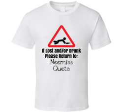 If Lost Or Drunk Return To Neemias Queta T Shirt