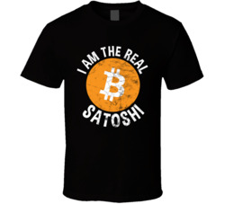 I Am The Real Satoshi Crypto Worn Look T Shirt