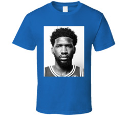Joel Embiid Bw Portrait T Shirt Joel Embiid Bw Portrait T Shirt