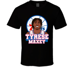 Tyrese Maxey Player Cartoon T Shirt Tyrese Maxey Player Cartoon T Shirt