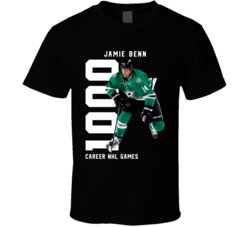 Jamie Benn 1000 Career Games T Shirt Jamie Benn 1000 Career Games T Shirt