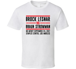 Brock Lesnar Vs Braun Strowman No Mercy Retro Look T Shirt Brock Lesnar Vs Braun Strowman No Mercy Retro Look T Shirt