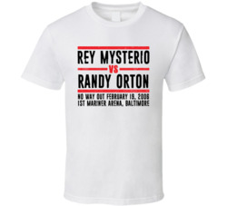 Rey Mysterio Vs Randy Orton No Way Out Retro Look T Shirt Rey Mysterio Vs Randy Orton No Way Out Retro Look T Shirt