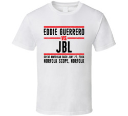 Eddie Guerrero Vs Jbl Great American Bash Retro Look T Shirt Eddie Guerrero Vs Jbl Great American Bash Retro Look T Shirt