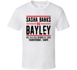 Sasha Banks Vs Bayley Hell In A Cell Retro Look T Shirt Sasha Banks Vs Bayley Hell In A Cell Retro Look T Shirt