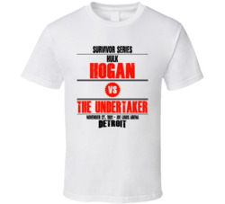 Hulk Hogan Vs The Undertaker Survivor Series Retro Look T Shirt Hulk Hogan Vs The Undertaker Survivor Series Retro Look T Shirt