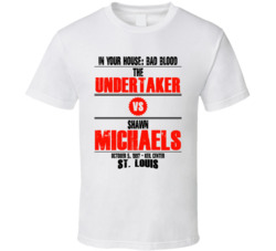 The Undertaker Vs Shawn Michaels In Your House Retro Look T Shirt The Undertaker Vs Shawn Michaels In Your House Retro Look T Shirt
