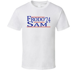 Frodo And Sam For President '24 The Lord Of The Rings Fan T Shirt Frodo And Sam For President '24 The Lord Of The Rings Fan T Shirt