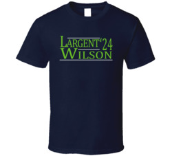 Steve Largent Russell Wilson For President '24 Seattle Football F Steve Largent Russell Wilson For President '24 Seattle Football F