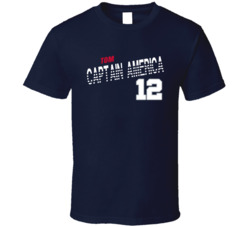 Tom Brady 12 Captain America Favorite Player Football Fan T Shirt Tom Brady 12 Captain America Favorite Player Football Fan T Shirt