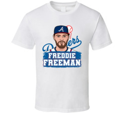 Freddie Freeman Player Protrait T Shirt Freddie Freeman Player Protrait T Shirt