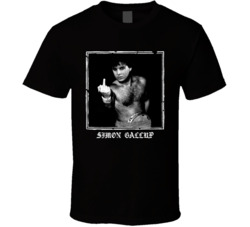 Simon Gallup Middle Finger Worn Look T Shirt Simon Gallup Middle Finger Worn Look T Shirt