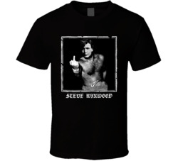 Steve Winwood Middle Finger Worn Look T Shirt