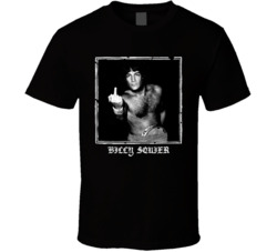Billy Squier Middle Finger Worn Look T Shirt