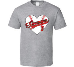 Dansby Swanson Baseball Heart T Shirt Dansby Swanson Baseball Heart T Shirt