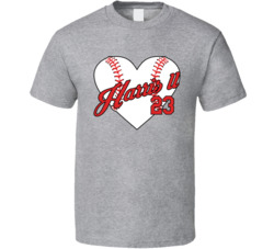 Michael Harris Ii Baseball Heart T Shirt Michael Harris Ii Baseball Heart T Shirt