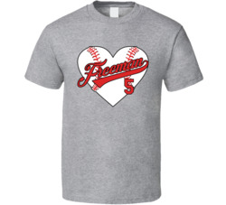 Freddie Freeman Baseball Heart T Shirt Freddie Freeman Baseball Heart T Shirt