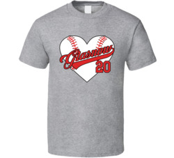 Tyler Glasnow Baseball Heart T Shirt Tyler Glasnow Baseball Heart T Shirt