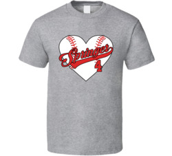 George Springer Baseball Heart T Shirt George Springer Baseball Heart T Shirt