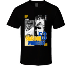 Brandon Woodruff Athlete Graphic T Shirt Brandon Woodruff Athlete Graphic T Shirt