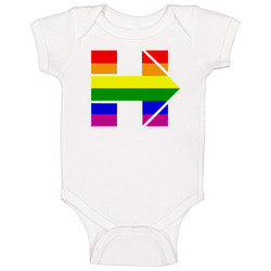Hillary Clinton Rainbow H Presidential Campaign Baby One Piece Hillary Clinton Rainbow H Presidential Campaign Baby One Piece