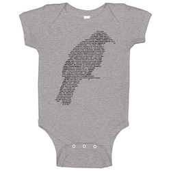 Edgar Allen Poe The Raven Poem Baby One Piece Edgar Allen Poe The Raven Poem Baby One Piece