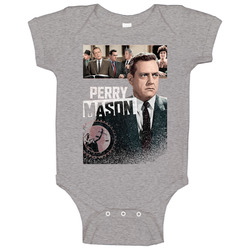 Perry Mason Retro 50s Tv Show Poster Vintage Unisex Baby One Piece Perry Mason Retro 50s Tv Show Poster Vintage Unisex Baby One Piece