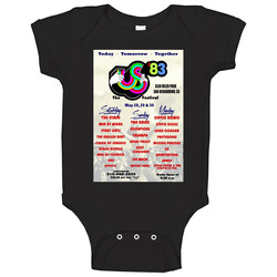 Us Festival 1983 San Bernardino Vintage Baby One Piece Us Festival 1983 San Bernardino Vintage Baby One Piece