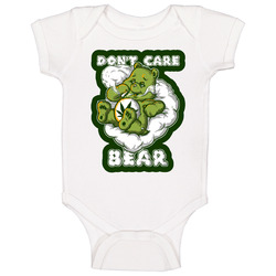 Don't Care Bear Funny Weed Smoking Baby One Piece Don't Care Bear Funny Weed Smoking Baby One Piece