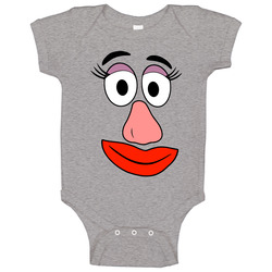 Mrs Potato Head Face Couples Halloween Costume Baby One Piece Mrs Potato Head Face Couples Halloween Costume Baby One Piece
