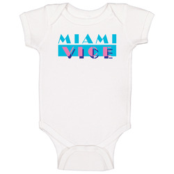 Miami Vice Retro 80s Tv Show Logo Fan Baby One Piece Miami Vice Retro 80s Tv Show Logo Fan Baby One Piece