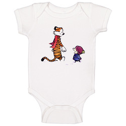 Calvin And Hobbes Exploring Snow Baby One Piece Calvin And Hobbes Exploring Snow Baby One Piece