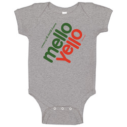 Mello Yello Soft Drink Pop Soda Food Foodie Logo Baby One Piece Mello Yello Soft Drink Pop Soda Food Foodie Logo Baby One Piece