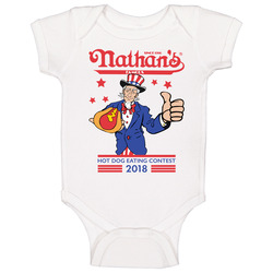 Nathan's Famous Hot Dog Eating Contest Joey Chestnut Baby One Pie Nathan's Famous Hot Dog Eating Contest Joey Chestnut Baby One Pie