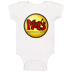 Moe's Southwest Mexican Grill Food Restaurant Logo Baby One Piece Moe's Southwest Mexican Grill Food Restaurant Logo Baby One Piece