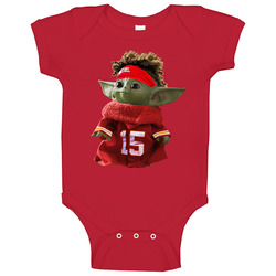 Patrick Mahomes Baby Yoda The Child Football Fan Baby One Piece Patrick Mahomes Baby Yoda The Child Football Fan Baby One Piece
