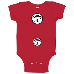 Thing 1 And 2 Funny Maternity Simple Halloween Costume Baby One Piece Thing 1 And 2 Funny Maternity Simple Halloween Costume Baby One Piece