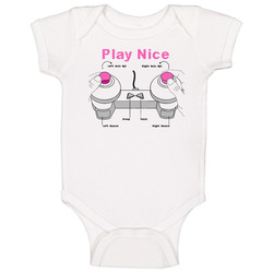 Play Nice Nipple Controller Funny Video Game Baby One Piece Play Nice Nipple Controller Funny Video Game Baby One Piece