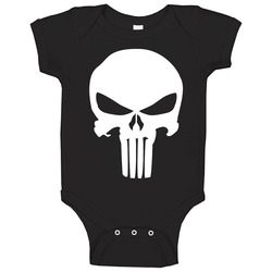Punisher Skull Comic Book Baby One Piece Punisher Skull Comic Book Baby One Piece
