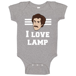 Anchorman Ron Burgundy I Love Lamp Quote Fan Baby One Piece Anchorman Ron Burgundy I Love Lamp Quote Fan Baby One Piece